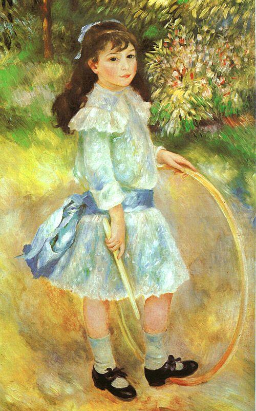 Girl with a Hoop, Pierre Renoir